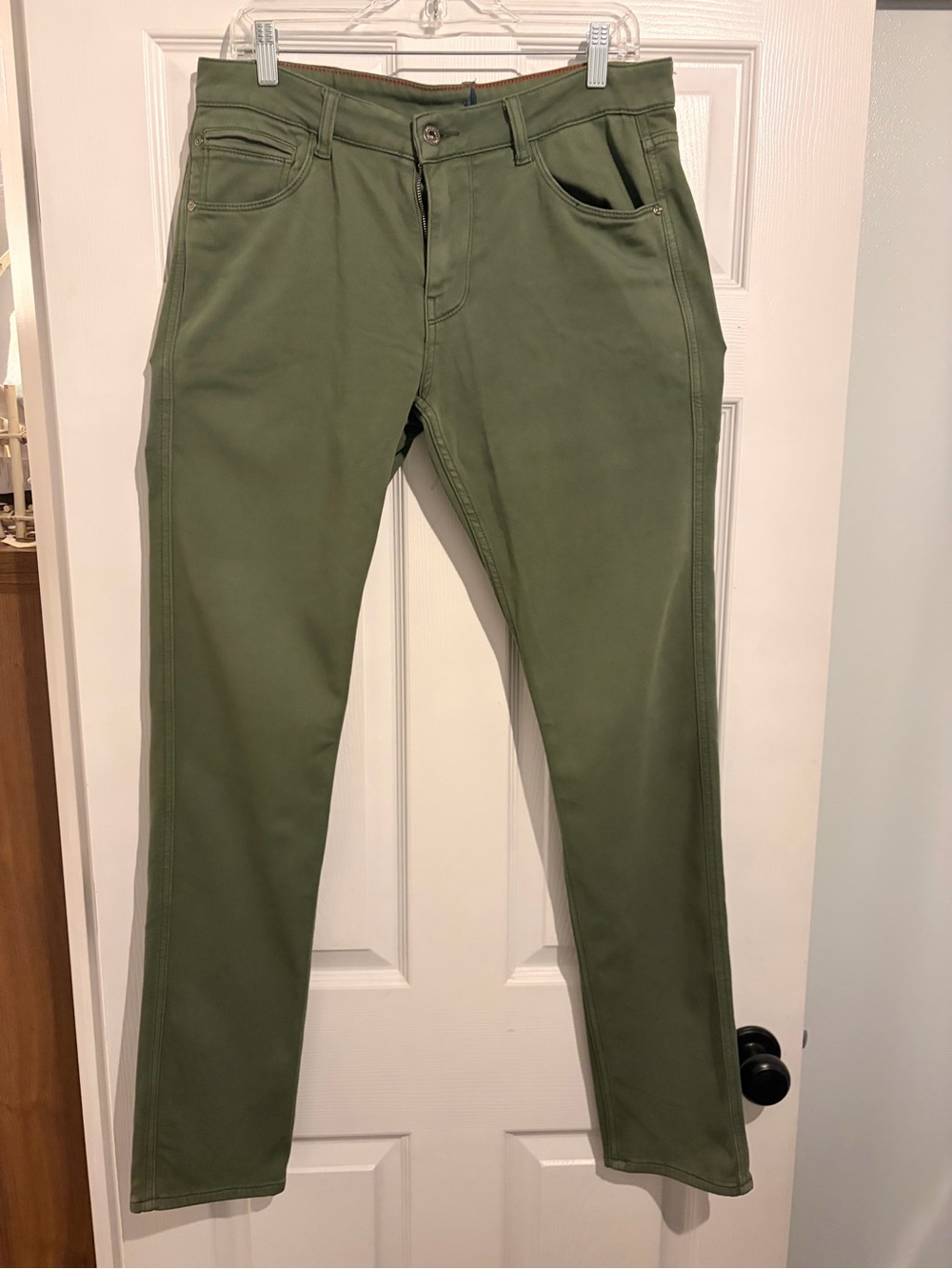 johnnie-O Olive Green Straight Chinos